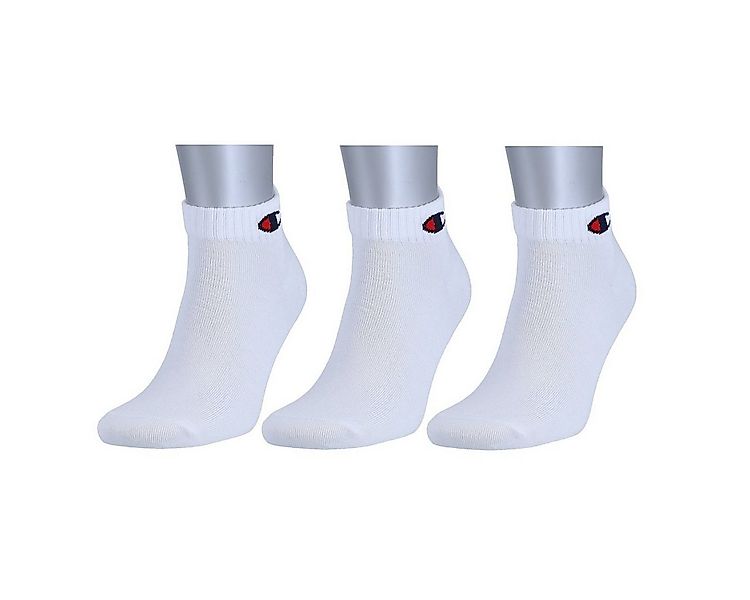 Champion Tennissocken (Baumwolle) Quarter C Logo-Print weiss Herren - 3 Paa günstig online kaufen