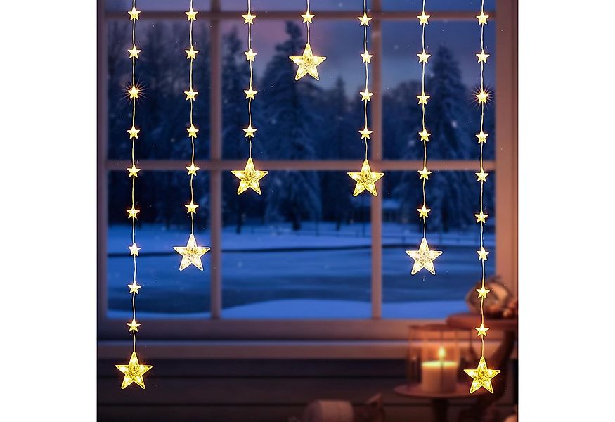 Elegear Lichterkette 114/150 cm Weihnachtsdeko Fenster Warmweiß & Bunt, Hak günstig online kaufen