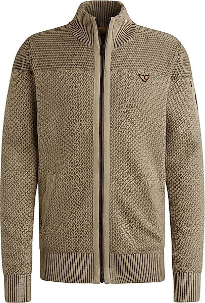 PME Legend Strickjacke Structure Seneca Rock Khaki - Größe L günstig online kaufen