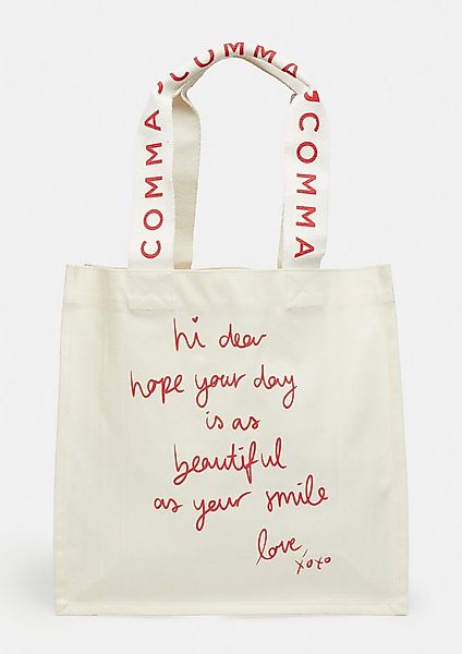 comma Shopper Tasche, Baumwoll-Shopper mit Artwork günstig online kaufen