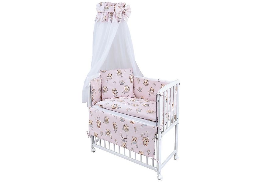 Baby-Delux Beistellbett Babybett Teddy Rosa, Stillbett 90x40 weiß höhenvers günstig online kaufen