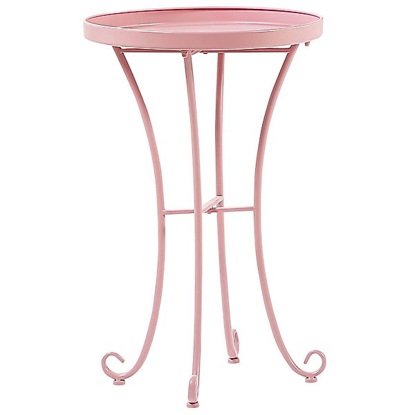 Beliani Runder Tisch CAVINIA Rosa 40x40x64 günstig online kaufen