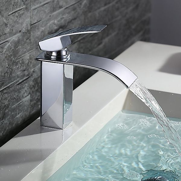 HOMELODY Waschtischarmatur Wasserfall Waschtischarmatur Badarmatur Mischbat günstig online kaufen