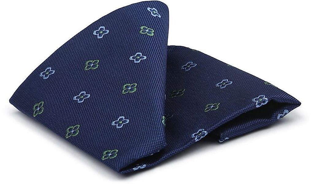 Suitable Seidenkrawatte Blumen Navy  - günstig online kaufen