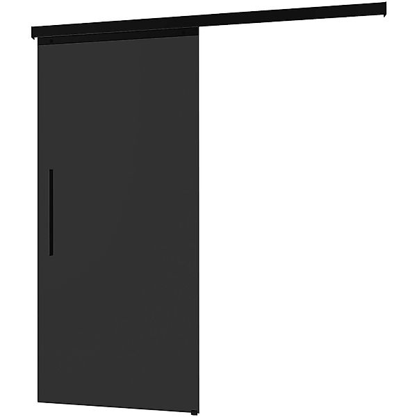 inova wohnen Glasschiebetür Schwarz satiniert, 90 x 203,5 cm (Komplett Set, günstig online kaufen