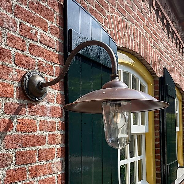 Außenwandleuchte Vienna I, kupfer, Ø 35 cm, IP44 günstig online kaufen