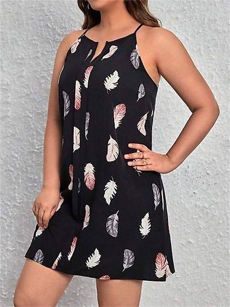Elowen Strandkleid Modisches Damenkleid mit Federdruck in Übergröße günstig online kaufen
