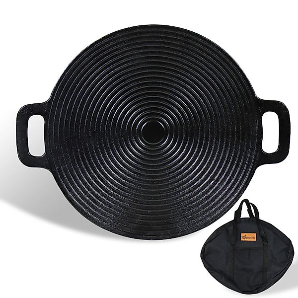 CCLIFE BBQ Grillpfanne Koreanische aus Gusseisen Runde Grillplatte Durchmes günstig online kaufen