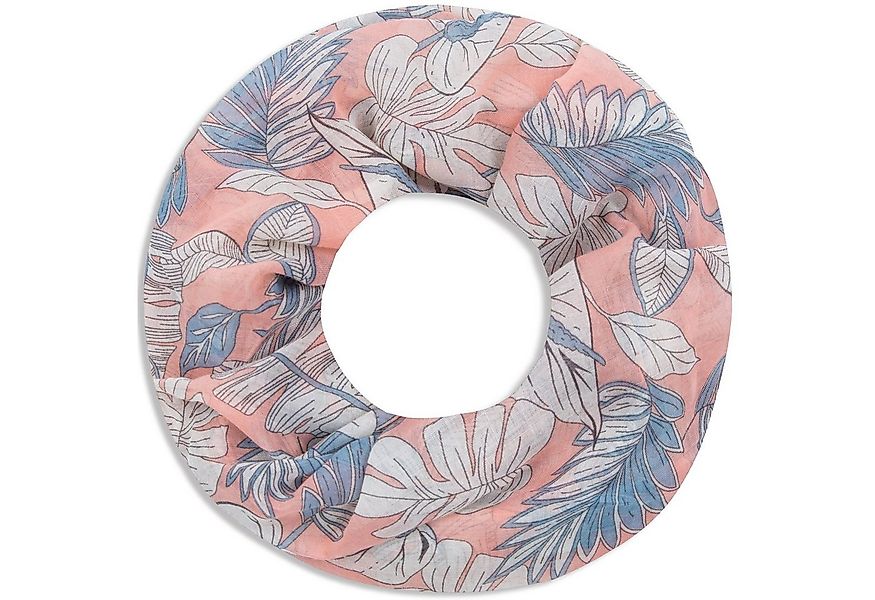 Faera Loop, Damen Schal weich leicht florale Blättern und Blüten Loop Runds günstig online kaufen