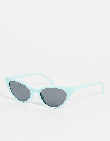 Skinnydip – Kleine Cat-Eye-Sonnenbrille-Weiß günstig online kaufen