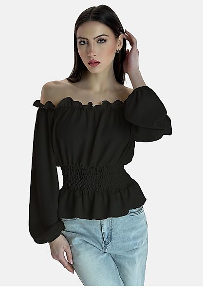 Elara Klassische Bluse Elara Damen Off-Shoulder-Damen günstig online kaufen
