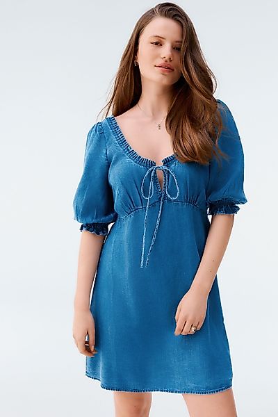 Next Jeanskleid Leichtes Mini-Sommerkleid aus Lyocell günstig online kaufen