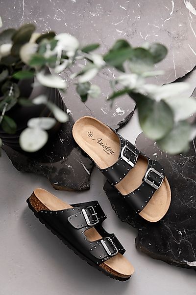 Aniston SHOES Pantolette, Sommerschuh, Strandschuh, Nieten günstig online kaufen