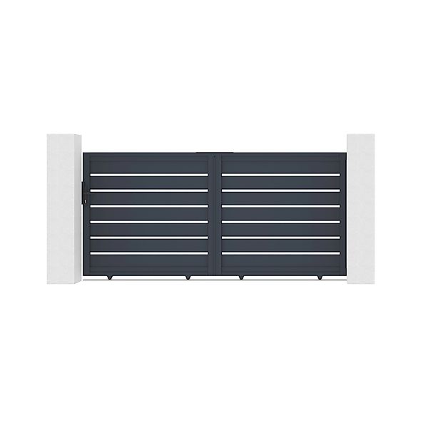 Casanoov Schiebetor 3M Vogel H 140Cm & 2 Pfosten H 166Cm Aluminium Grau günstig online kaufen