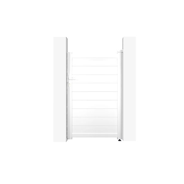 Casanoov Gartentür Eiger 100x160cm & 2 Alu Pfosten H.190cm Weiß günstig online kaufen