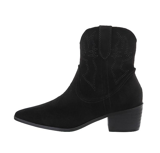 Ital-Design Damen Cowboyboots Western Westernstiefelette Blockabsatz Wester günstig online kaufen