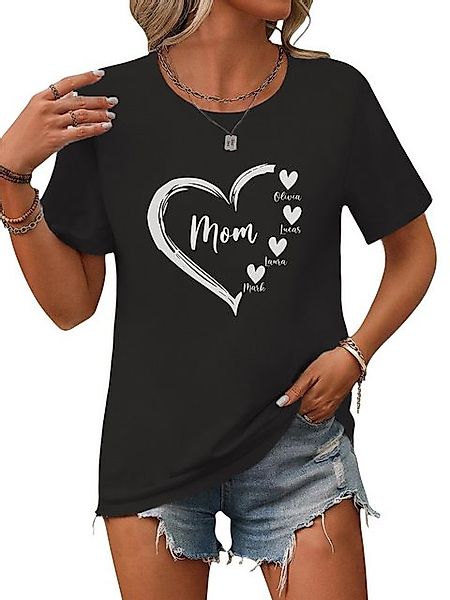 PYL Print-Shirt Damen Bequemes Sommer T shirt mit Liebe Ausgefallene Druck günstig online kaufen
