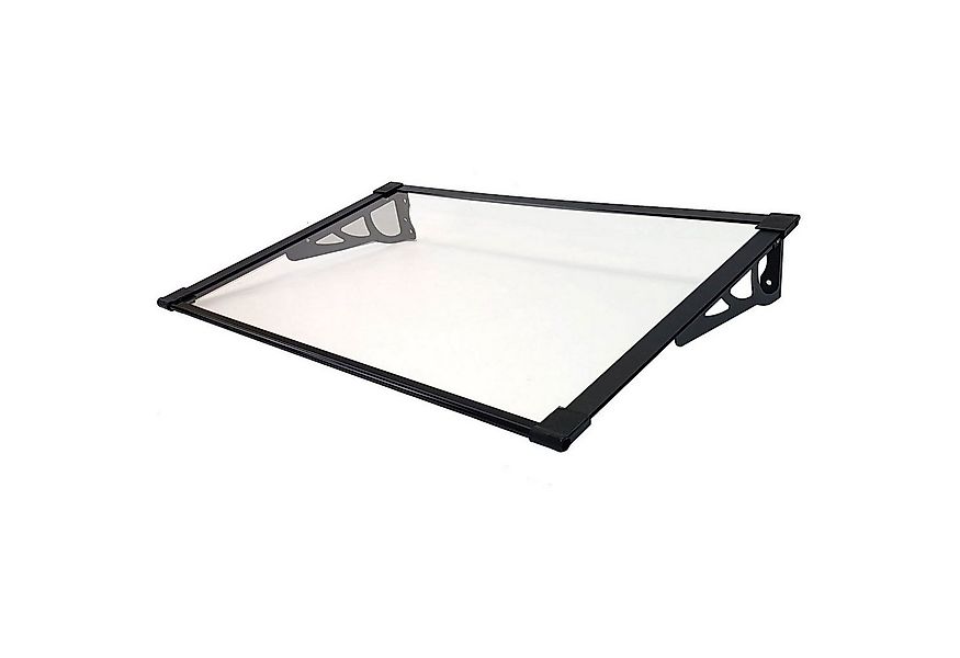 TRUTZHOLM Vordach Alu II 145 x 90 cm schwarz Haustürdach Haustür Pultvordac günstig online kaufen