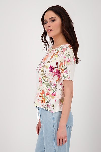 Monari Rundhalsshirt mit Blumenprint günstig online kaufen