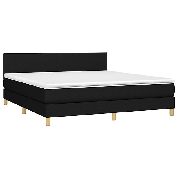 vidaXL Boxspringbett mit Matratze & LED Schwarz 160x200 cm Stoff 3133567 günstig online kaufen