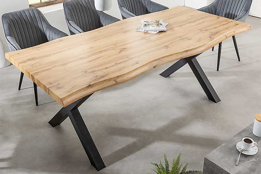 riess-ambiente Baumkantentisch WILD 180cm braun / schwarz · Küchentisch in günstig online kaufen