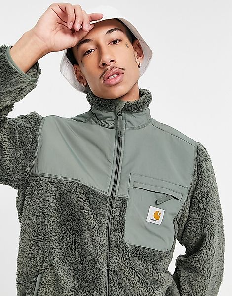 Carhartt WIP – Jackson – Sweat-Jacke aus dickem Fleece in Grün günstig online kaufen