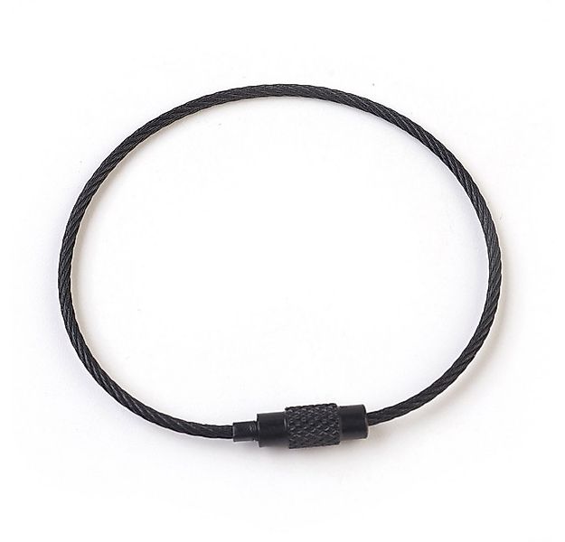 Eden Stone Armband Edelstahl Draht-Armband – Schwarz, mit Schraubverschluss günstig online kaufen