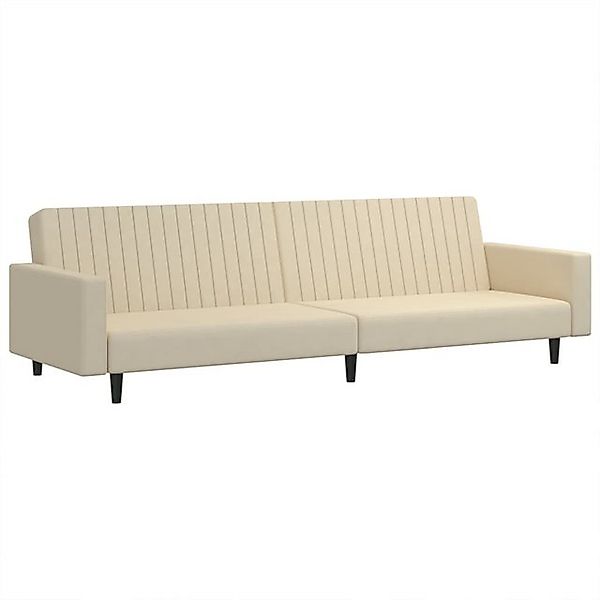 vidaXL Sofa Schlafsofa 2-Sitzer Creme Samt günstig online kaufen