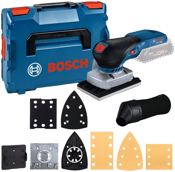 Bosch Professional Akku Schwingschleifer GSS 18V-13 mit erweitertem Zubehör günstig online kaufen