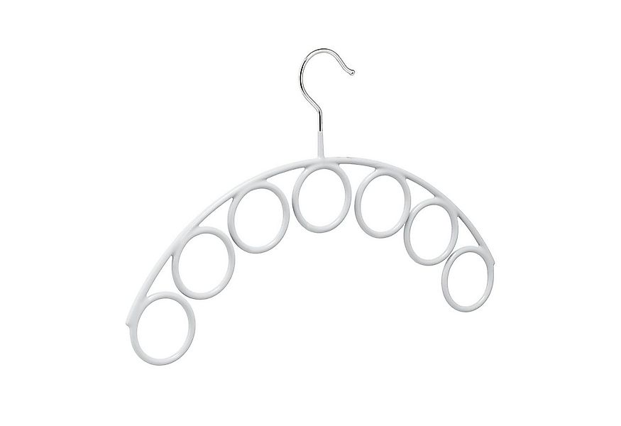 relaxdays Kleiderbügel Schalhalter mit 7 Ringen günstig online kaufen