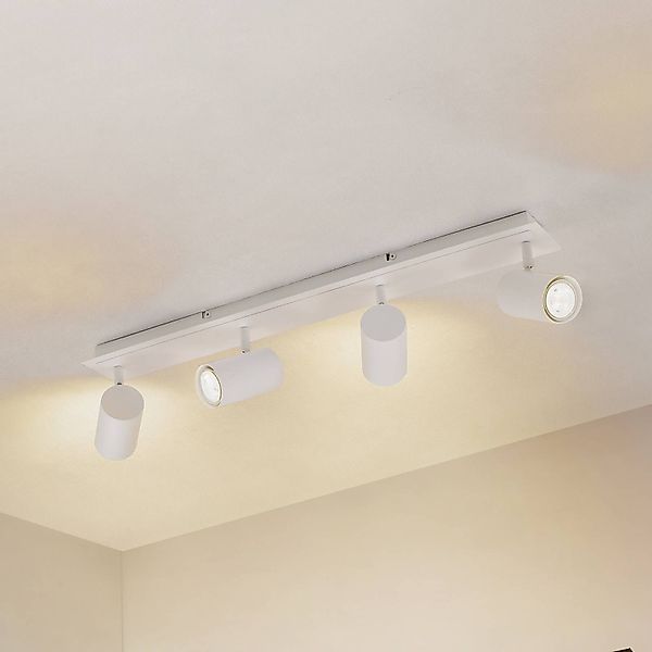 Lindby Deckenstrahler Joffrey, 70 cm, weiß, 4-flg., GU10 günstig online kaufen