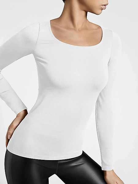 Wolford - Top Long Sleeves, Frau, white, Größe: L günstig online kaufen