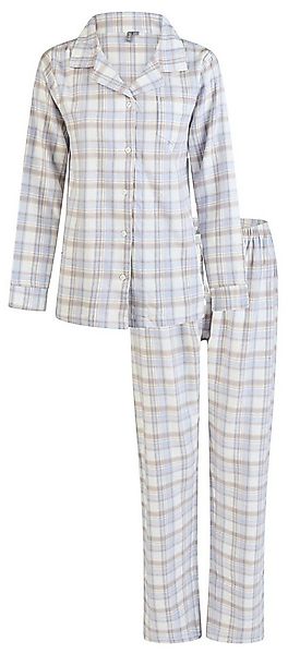 By Louise Schlafanzug Damen Flanell Pyjama (2 tlg) Baumwolle günstig online kaufen