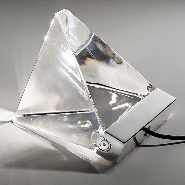 Fabbian Tripla - Kristall-LED-Tischleuchte, alu günstig online kaufen