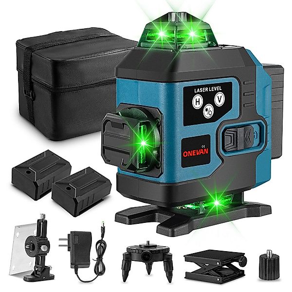 ONEVAN Laserwasserwaage Selbstnivellierend, 4D 16 Linien, günstig online kaufen