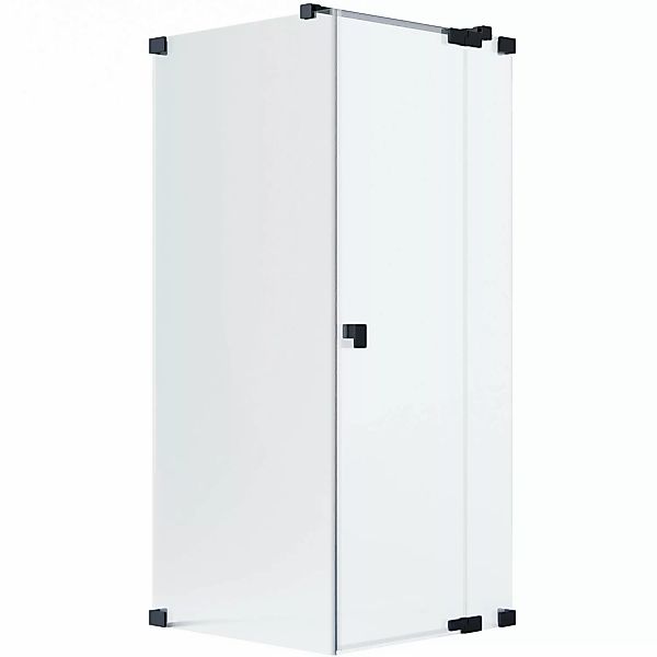 Schöner Wohnen Eckdusche Drehtür Festteil u. Wand L Schwarz 100 x 100 x 200 günstig online kaufen