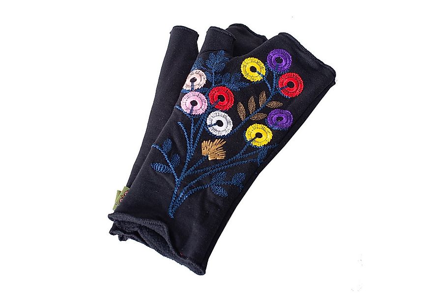 Vishes Armstulpen Warme Handstulpen mit Blumenstickerei, außen Baumwolle, i günstig online kaufen
