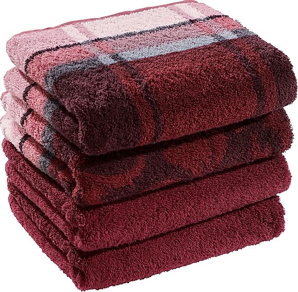 Erwin Müller Handtuch Handtuch "Ludwigsburg" 4er-Pack, Jacquard, Walk-Frott günstig online kaufen