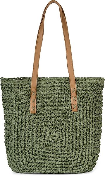 styleBREAKER Schultertasche Papierstroh Schultertasche - Basttasche günstig online kaufen