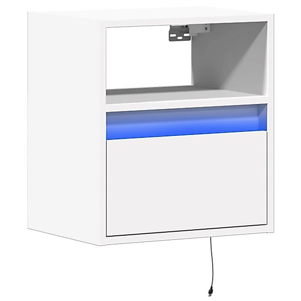 vidaXL TV-Wandschrank mit LED-Beleuchtung Weiß 41x31x45 cm 852313 günstig online kaufen