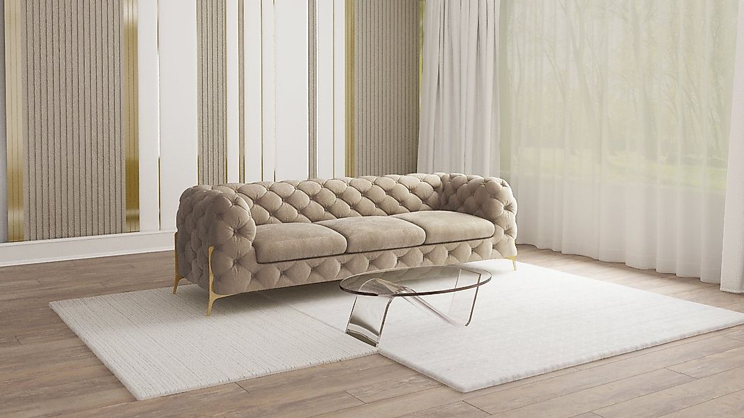 S-Style Möbel Chesterfield-Sofa 3-Sitzer Ashley mit günstig online kaufen