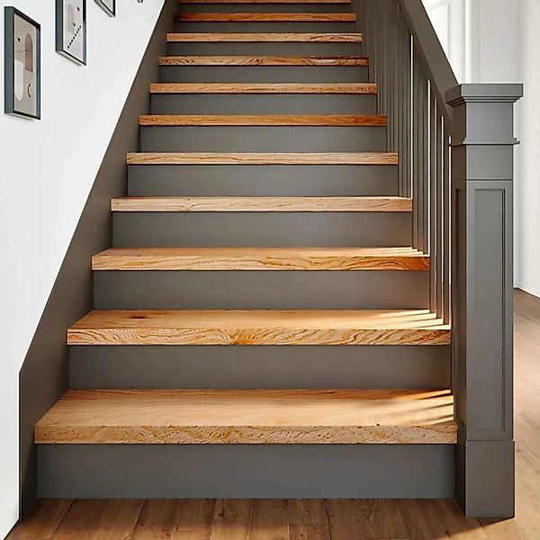 vidaXL Treppenstufen 12 Stk Hellbraun 90x25x2 cm Massivholz Eiche 3282979 günstig online kaufen