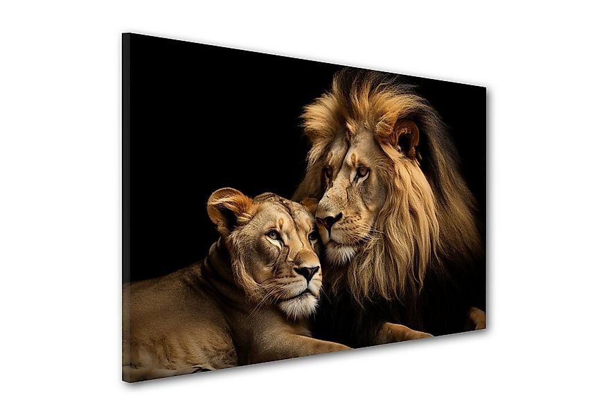 Artedinoi Leinwandbild Beautiful Lions Löwen Wandbild Leinwandbild Kunstdru günstig online kaufen