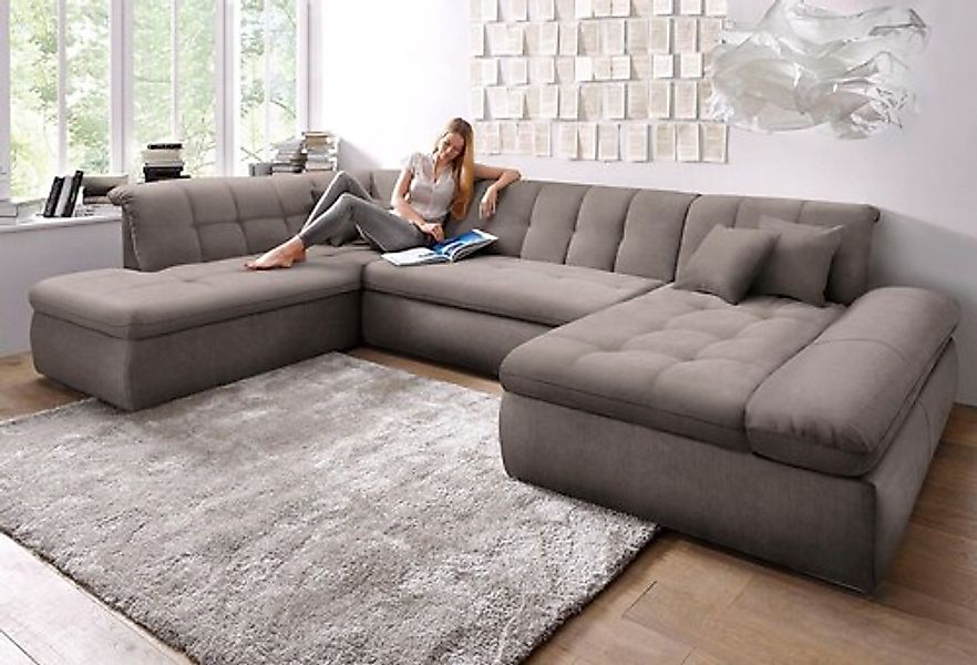 DOMO collection Wohnlandschaft "NMoric im XXL-Format, B/T/H: 353/216/80 cm, günstig online kaufen