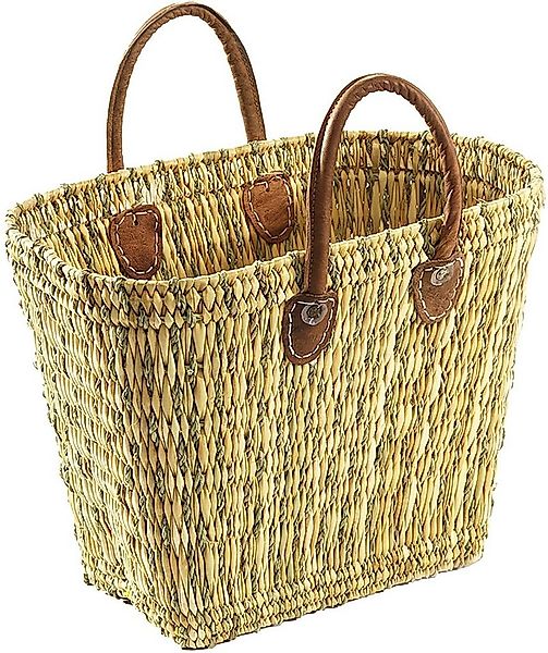 Kobolo Shopper Seegrastasche natur mit Ledergriffen günstig online kaufen