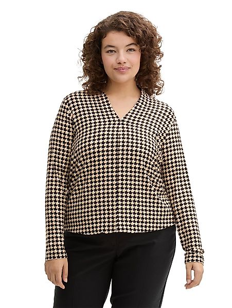 TOM TAILOR PLUS Langarmshirt mit Muster günstig online kaufen