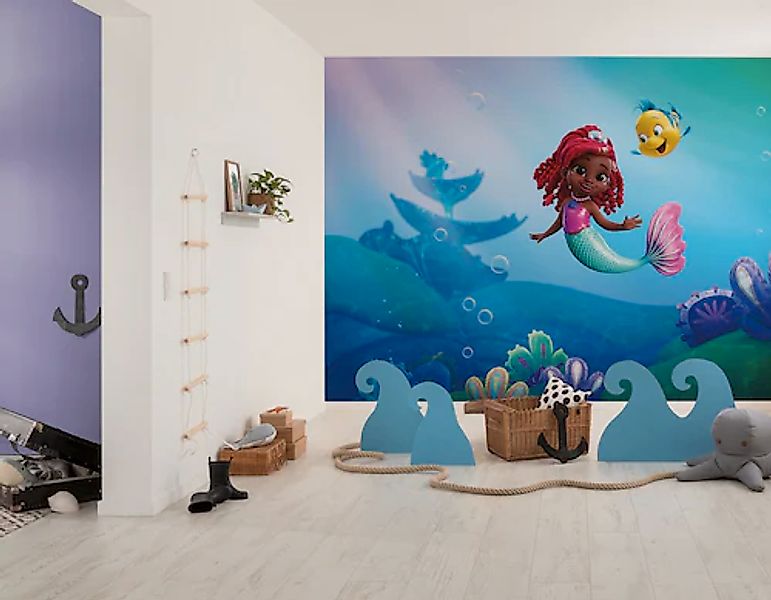 Komar Vlies Fototapete Disney Ariel Junior Friends Bunt günstig online kaufen