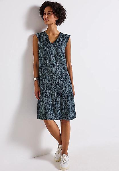 STREET ONE Minikleid, mit Volant-Details und grafischem Muster günstig online kaufen