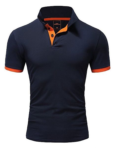 Amaci&Sons Poloshirt DETROIT Basic Kontrast Poloshirt günstig online kaufen