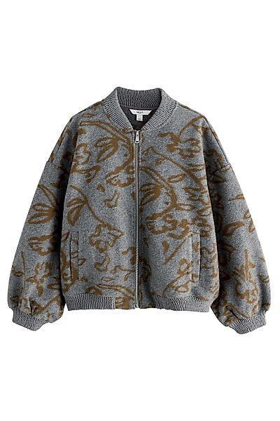 Next Strickpullover Bomberjacke mit geripptem Ballonsaum günstig online kaufen